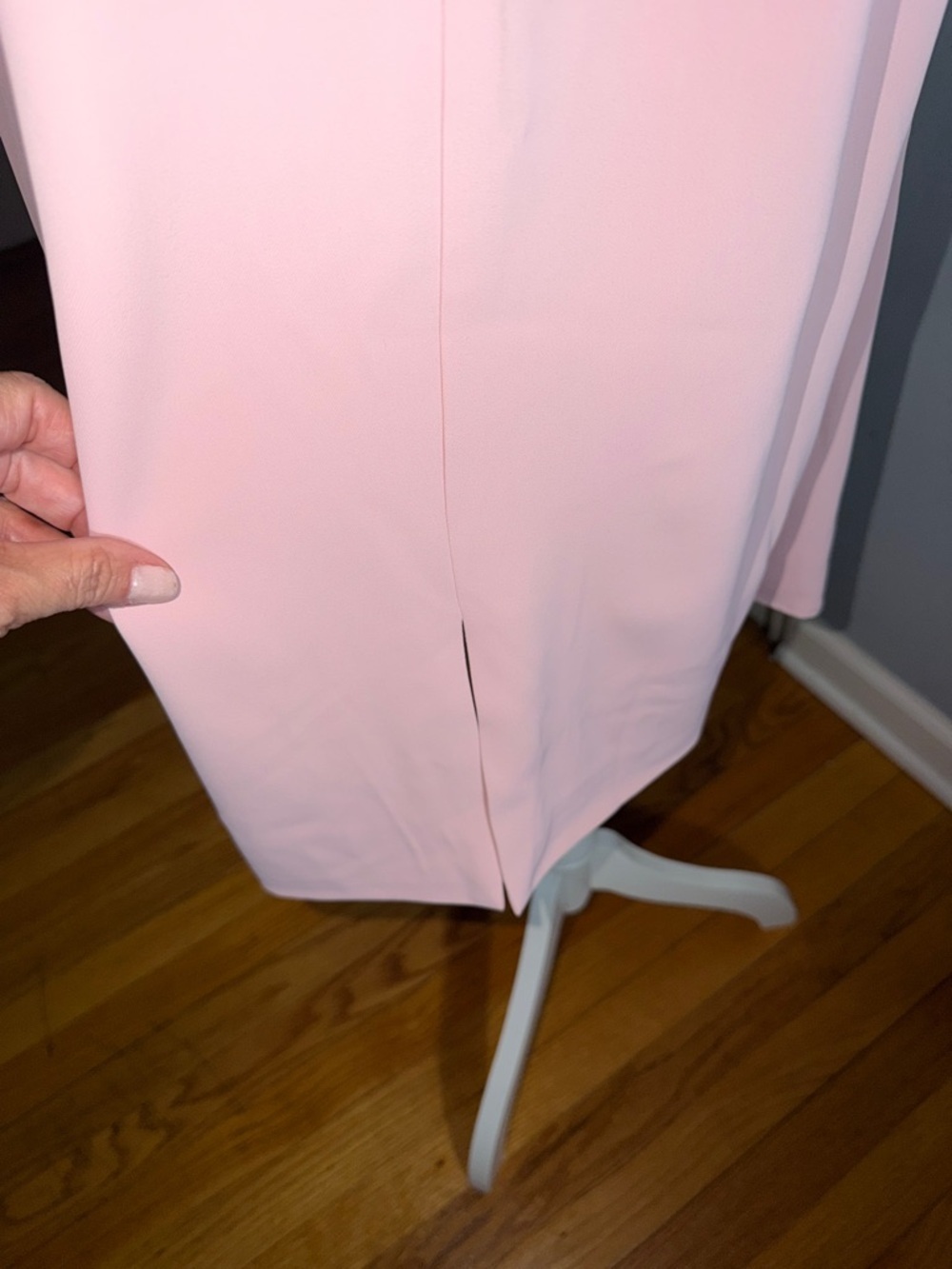 NWT Ruched Wrap Midi Dress in Blush Pink - Picture 8 of 12
